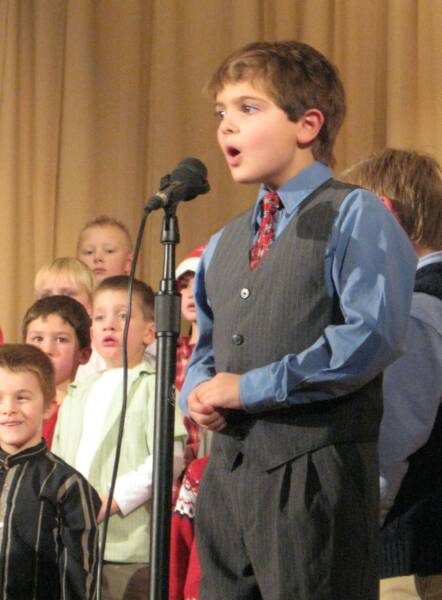 Zach's solo in the Christmas concert
