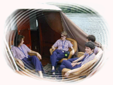 Relaxing on the Mohawk River before the show!