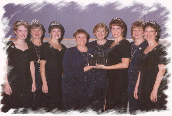 Being presented with the "Image of Harmony Award" by IMAGES~1997 Harmony Queens